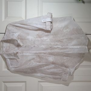 Coldwater Creek cotton Pintuk  Blouse sz PM